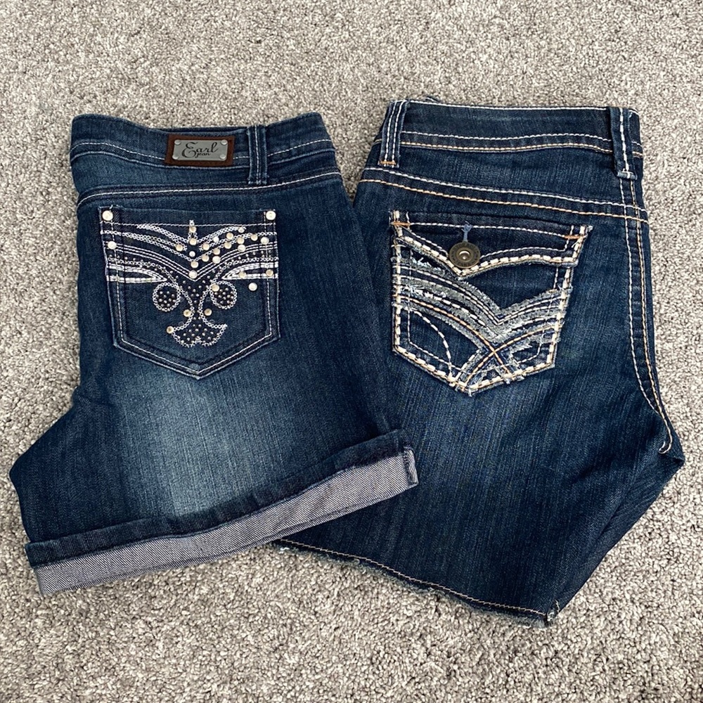 Lot of 2 Jean shorts size 7/8 and 5